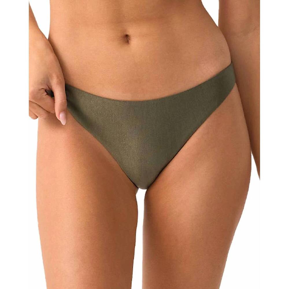 NEW PQ SWIM basic ruched bikini bottoms in green